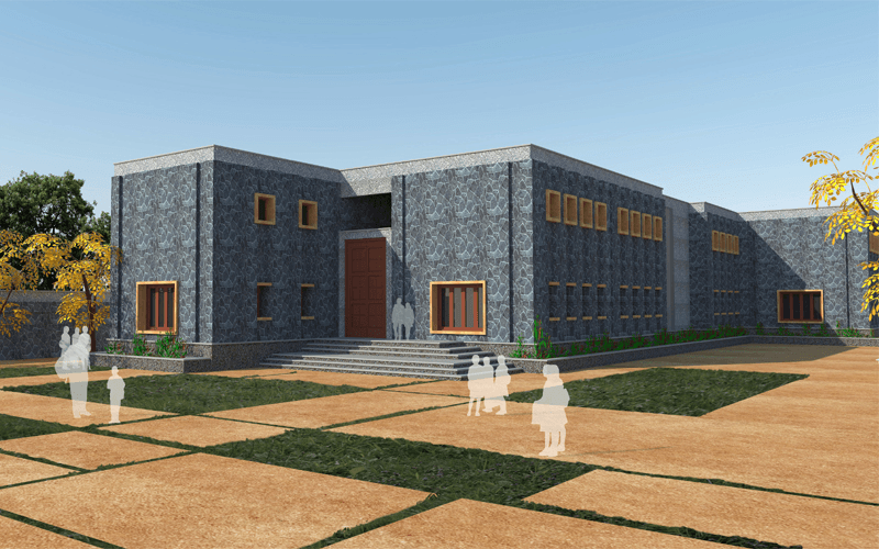School Building (Front) in Dehradun – NorthPoint Architects project